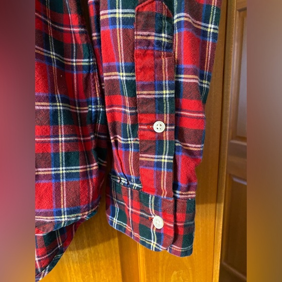 Ralph Lauren Plaid Cotton Button Down Mens Large Red Green Christmas Lumberjack - Picture 4 of 10